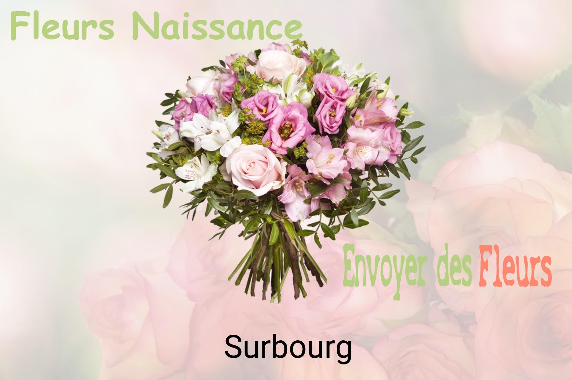 Bouquet de fleurs de naissance livré à Surbourg