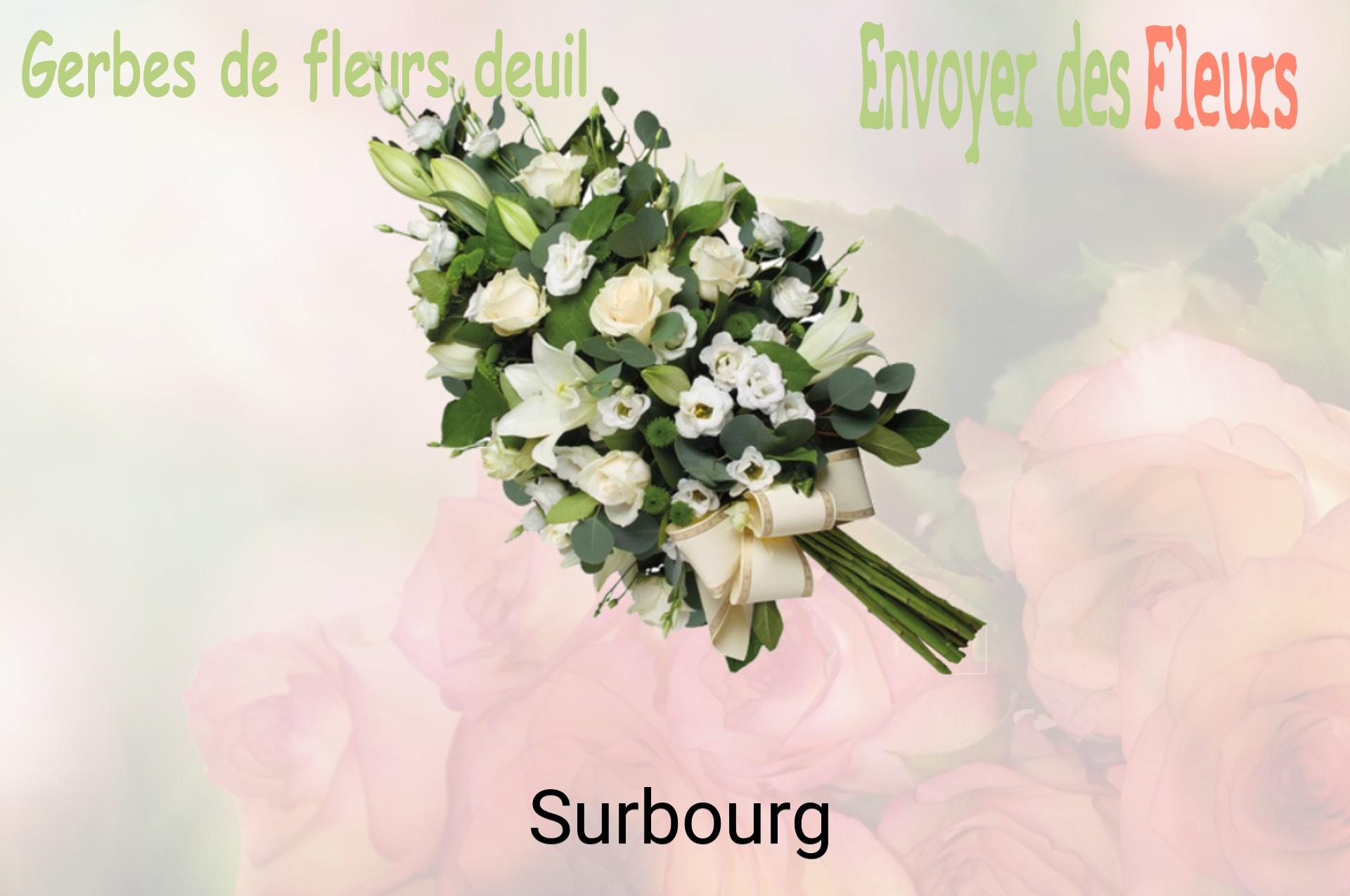 Gerbe de fleurs de deuil livrée à Surbourg
